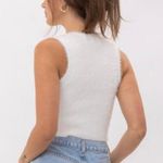 Kindred NWT , Love Heart Top (fuzzy crop top) White Color Size L Photo 3