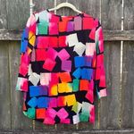 Sno Skins Bold Colorful Art to Wear Blouse | M Pink Size M Photo 4