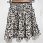 Elan  Tiered Elastic Waist Mini Floral Polyester Skirt -‎ sz S Photo 0