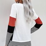 STYLISH COLORBLOCK SPLICING STRIPED TOP Size undefined Photo 13