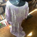 Eloquii  purple & white floral flowy v-neck tiered maxi dress Photo 3