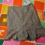 Emma James  Size 16 Liz Claiborne Company Tweed Green Skirt Zipper Frill Business Photo 0