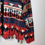 Donna Maurizio Boho Wool Fringe Tassel Sweater Photo 2
