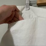 Jones New York White 100% Linen Slacks Pants Womens 16 Beachy Lagenlook Natural Photo 2