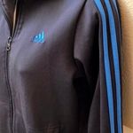 Adidas Full zip up  hooded navy jacket. Sz M Photo 3