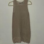 Blue Rair Tan crochet knit dress/swim cover with a scoop neck. Photo 4