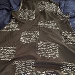 Black Sleeveless Dress with White Script Print Size 2X Photo 3