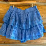Arula Lace Layered Ruffle Shorts size 0X Blue Photo 2