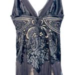 NWT Mandalay Black Silver Beaded Sequin Short Mini Evening Dress Womens Size 4 Photo 7