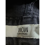 Topshop Moto Mom Cut Off Denim Shorts Black Womens Size 14 High Waist Jean Photo 2