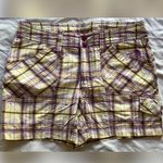 The North Face Board Shorts Plaid Purple Yellow White Womens 0 Nylon Photo 0