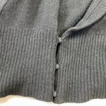 DKNY Pure Black Wrap Cardigan Lambs Wool Cashmere Women’s Small Bell Sleeve Lux Photo 9