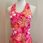 SheIn  NWOT Pink and Orange Backless Dress Vibrant Floral Photo 1
