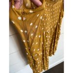 American Eagle  Mustard Yellow Polka dot Smocked Romper -Retro- M NWOT Photo 9