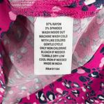 Crown & Ivy pink cheetah print ruffle V neck long sleeve blouse tunic top XL NEW Photo 7