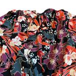 Julia Jordan Puff Sleeve Midi Dress Colorful Floral High Neck Size 4 Women's Photo 8