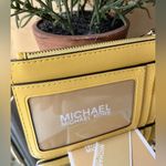 Michael Kors Jet Set Small Quilted Coin Pouch Card Wallet Yellow NWT Photo 1