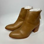 Nisolo Dari leather ankle boots back zipper women’s size 9.5 contemporary modern Brown Photo 2