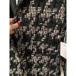 Ecru New  Tweed Blazer with Black Buttons Size Small Photo 2