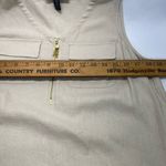 Ellen Tracy  LINEN BLEND HI/LO TOP W/TASSEL ZIPPER TANK S OATMEAL‎ COLOR PREOWNED Photo 7