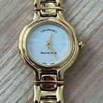 Giorgio Beverly Hills Gold Plated Ladies Watch Luxury Pearl Dial Gorgeous Photo 3