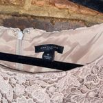 Ann Taylor Silk Chiffon Crochet Lace Sheath Beige Mini Dress Women's Size 8 Photo 4