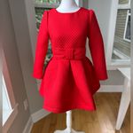 Roman Song Red Quilted Structured Low Sleeve Mini Dress with Bow Sz Small NWT Photo 13