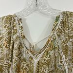 Cleobella Printed Mini Dress Tassel Tie Elastic Waist Size Small Photo 5