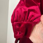 Calvin Klein  Women's Size 6 Red Velvet Tie Long Sleeve A-Line Cocktail Dress NWT Photo 3