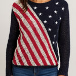 Norton Studio Patriotic American Flag Knit Sweater MP Americana Festival Red Size undefined Photo 0