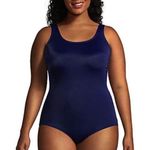 Lands' End  Tugless Tummy Control Scoop-neck Blue One Piece‎ Swimsuit Womens 22W Photo 0