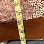 Vintage Brown and beige satin long sleeve shirt size 10 Photo 4