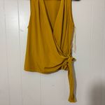 ASTR The Label Mustard Sleeveless Wrap Top Size L Photo 3