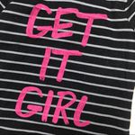Nike  striped get it girl standard fit shirt large Photo 1