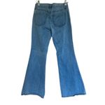 EXPRESS NWOT  Mid Rise Light Wash '70s Flare Jeans BLUE Ultra Hyper Straight Jean Photo 3