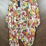 Rachel Roy Blossom Print Cover-Up Poncho Size M Photo 0