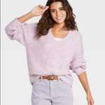 Universal Threads Universal Thread Lilac Lavender Knit V Neck Oversized Sweater Medium Photo 0
