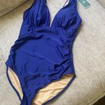 Eomenie Women's One Piece Swimsuit Slimming Tummy Control Bathing Suit Wide Straps Plunge V Neck Photo 5