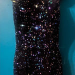 Black Sequin Fringe Mini Dress – Yessa – Size Small (US 2–4) Photo 0