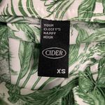 Cider  Tropical Floral Ruched Slit Skirt Green White Resortwear Beach Size XS Photo 1