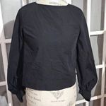 Babaton  Aritzia‎ Womens Black Niki Balloon Sleeve Poplin Blouse XS Photo 0