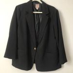 H&M  Single Breasted One Button Closure Black Blazer Jacket Women’s Size XL Photo 8