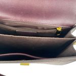 JW Pei  Women's Burgundy Faux Leather Vegan Croc Mini Flap Crossbody Handbag OS Photo 3