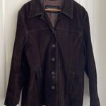 Whet Blu Brown Suede Leather Jacket Soft Buttons Pockets Fully Lined Flaw Size undefined Photo 0