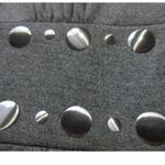 David Meister Heather Gray Silver-toned Disc Trim Jersey Fit & Flare Dress 6 Photo 4