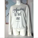 Topshop  Tee & Cake Off White Graphic “Your Place or Mine” Sweatshirt Size 8 Photo 1