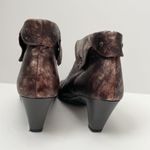 Helle Comfort Brown Booties Metallic Zipper Accent Size 6.5 Photo 4