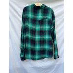 Maurice's  Teal & Blue Button Up Plaid Top Woman’s Size 2 Photo 5