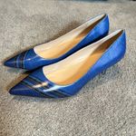 Women’s Reindee Lusion Blue Kitty Heel Pointed Toe Shoes Denim Look Size 11 NEW Photo 3