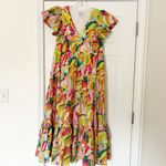 CROSBY by Mollie Burch  Go Bananas Colorful Ruffled Tiered Maxi Dress Sz M Photo 1